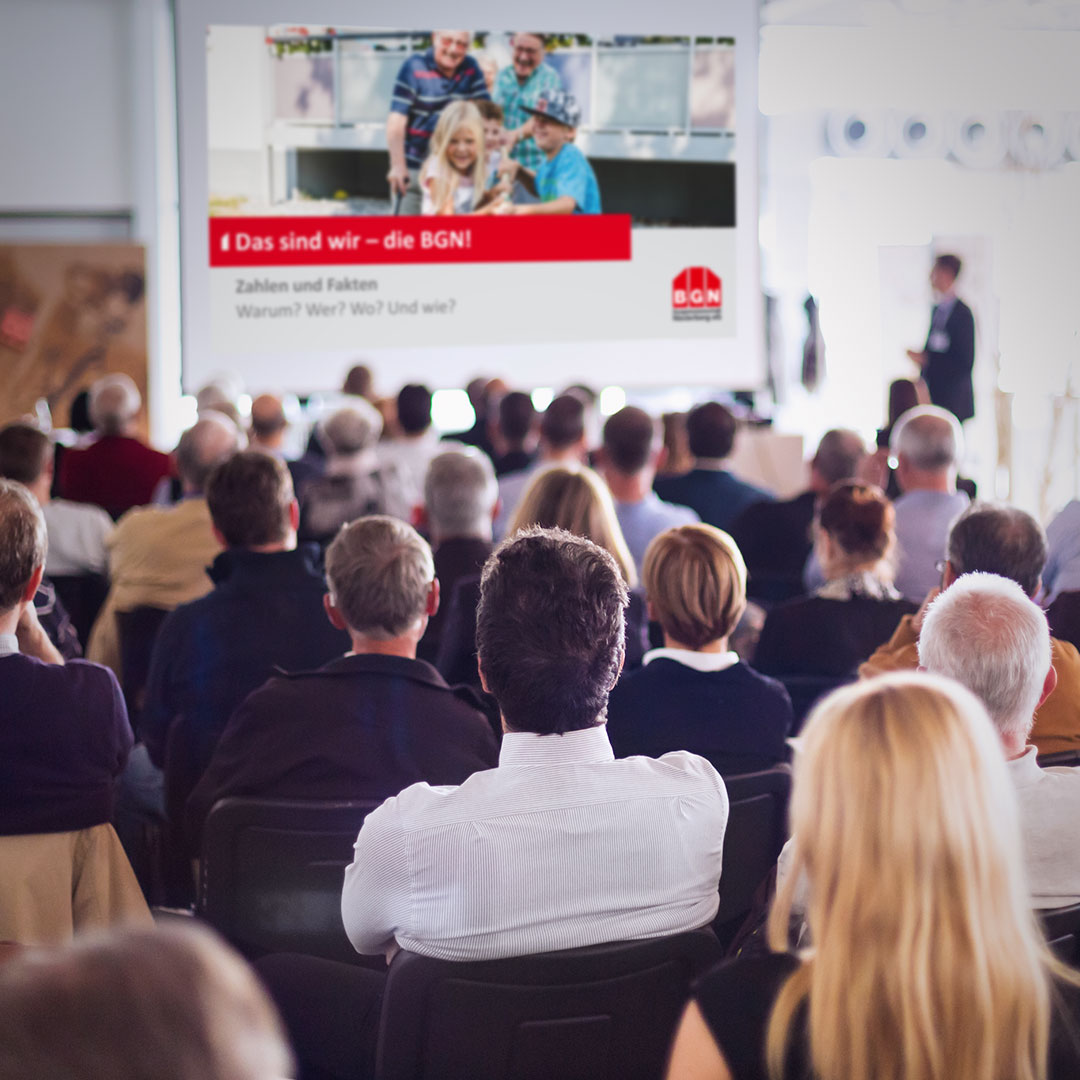 Unternehmenspräsentation BGN mit Publikum