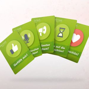 Verschiedene Motive der Kommunikationskarten