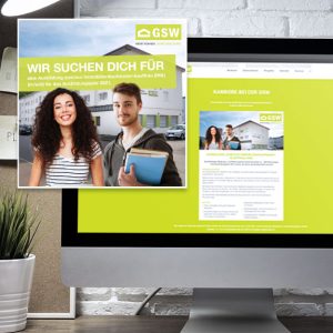 Stellenanzeigen auf der Website der GSW