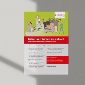 Treppenhaus-Aushang Siedlungsbau Neckar-Fils