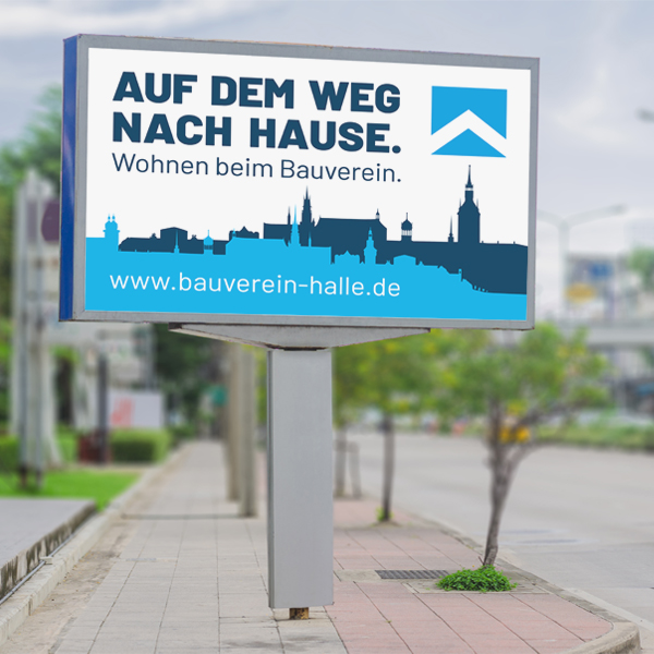 Roadside-Screen-Motiv der Bauverein Halle & Leuna eG, gestaltet von stolp+friends